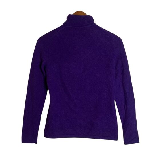 Lord & Taylor purple 100% cashmere turtle neck sweater - Picture 7 of 7